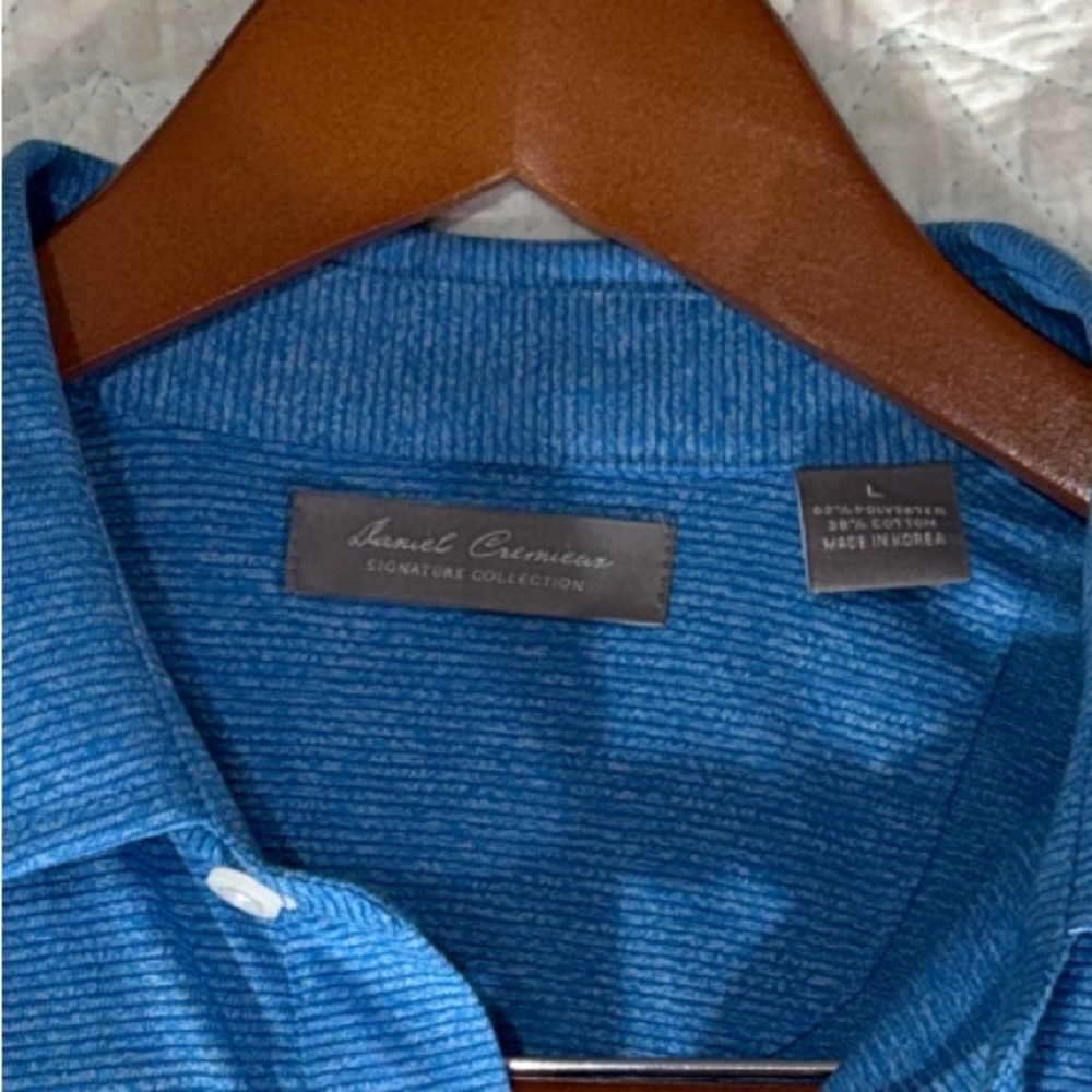 Daniel Cremieux Heathered Blue Short-Sleeve Polo - Picture 2 of 13